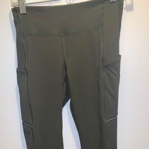LULULEMON army green leggings